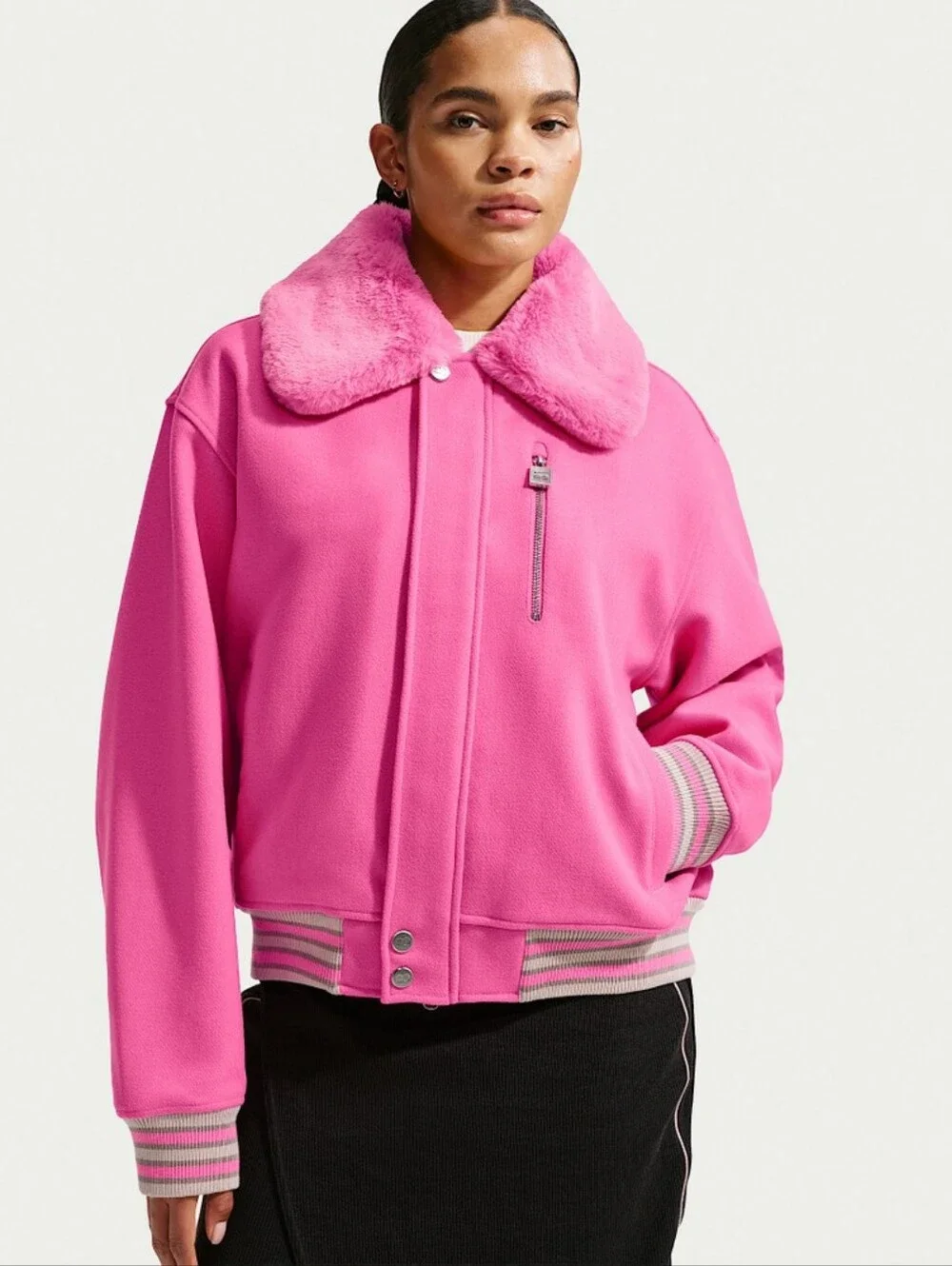 Nike Naomi Osaka varsity wool jacket